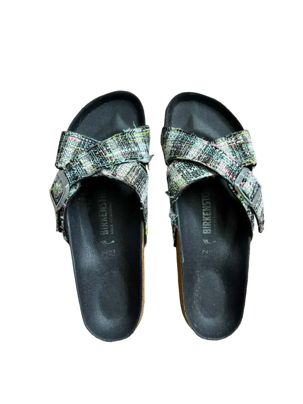 Birkenstock Siena Multicolor Festive Weave Criss Cross Sandals